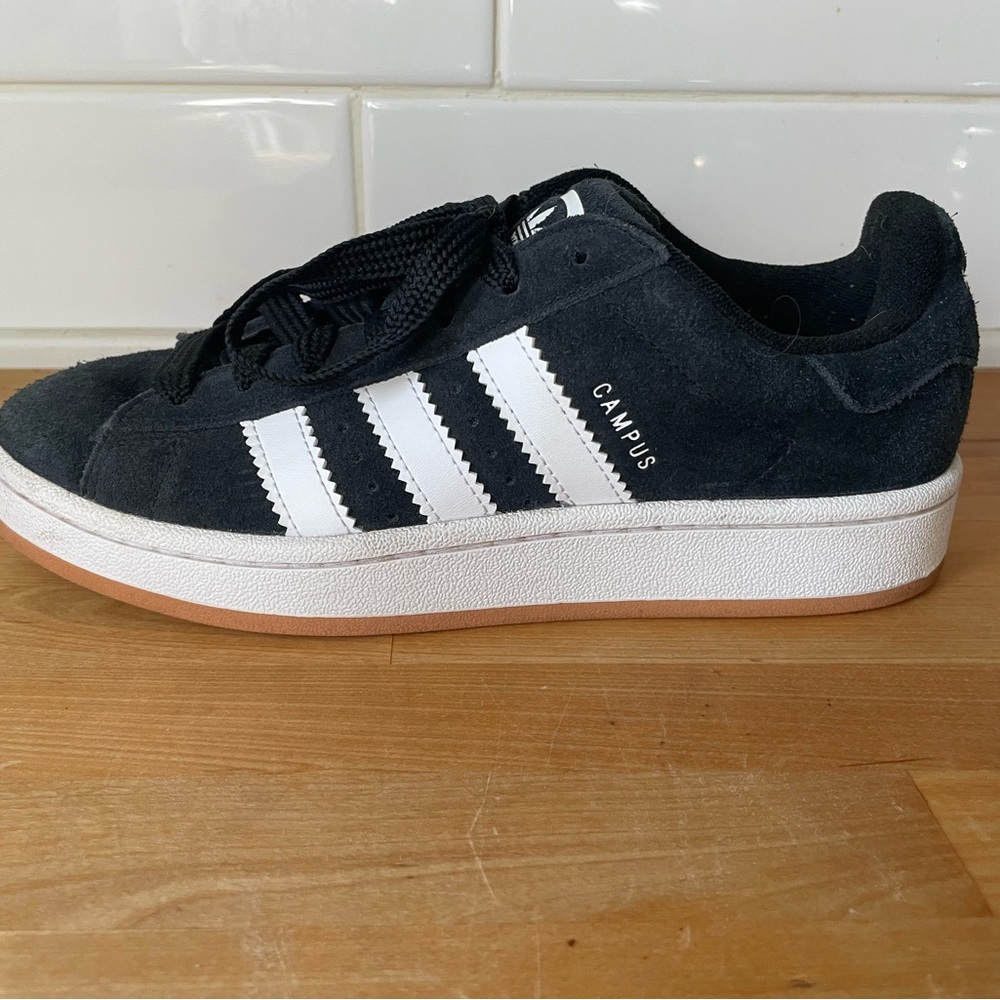 Adidas Navy and White Campus Sneakers - Picture 5 of 11